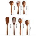 1-9Pcs/set Wooden Kitchen Utensils Set,  Wooden Spoons for Cooking, Utensils,Natural Teak Wooden Spoons For Non-stick Pan Gift