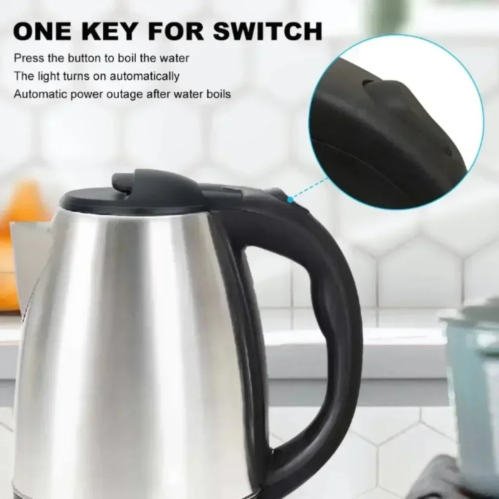 2L Food-grade Stainless Steel Electric Kettle Fast Boiling Hot Water Heater, Multi-purpose Teapot for Coffee, Beverage Daily Use