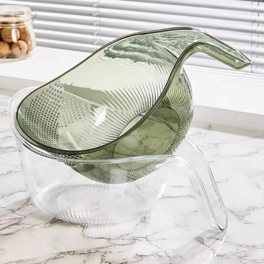 Rice Washing Bowl Plastic Colander Sieve Vegetable Drainer Basket Kitchen Tools Food Beans Sieve Fruit Drainer