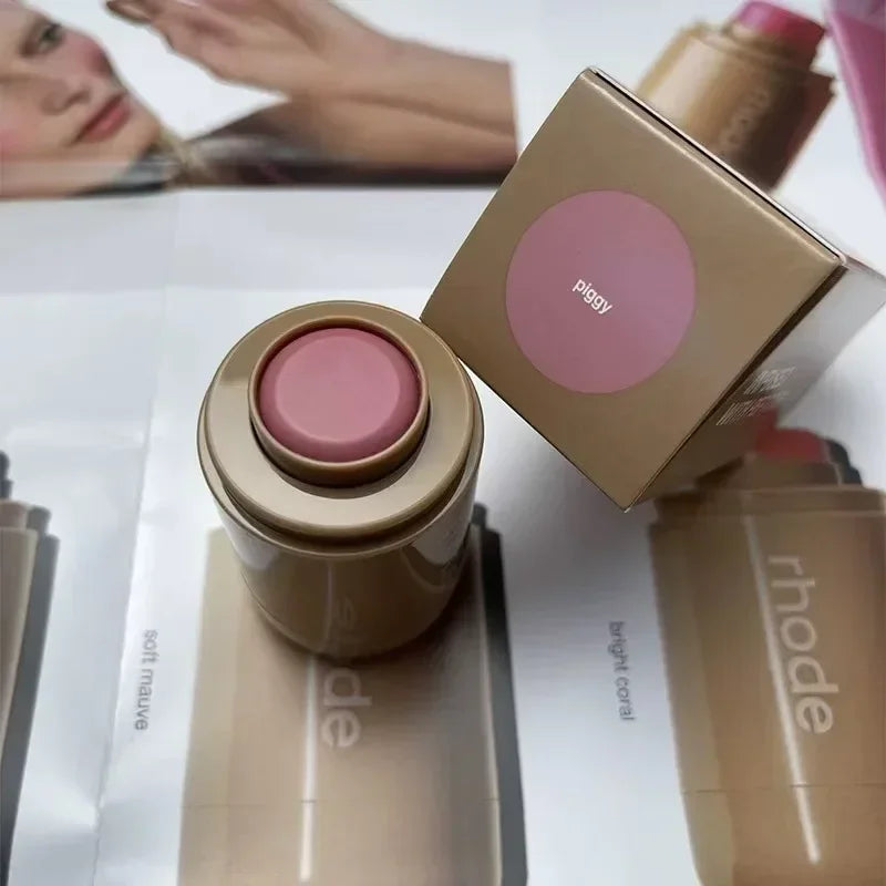Rhode Pocket Blush LIP Stick Lip And Cheek Hydrating Stick Natural Rouge Powder Blush Cream Lipstick Cheek Easy To Apply Color