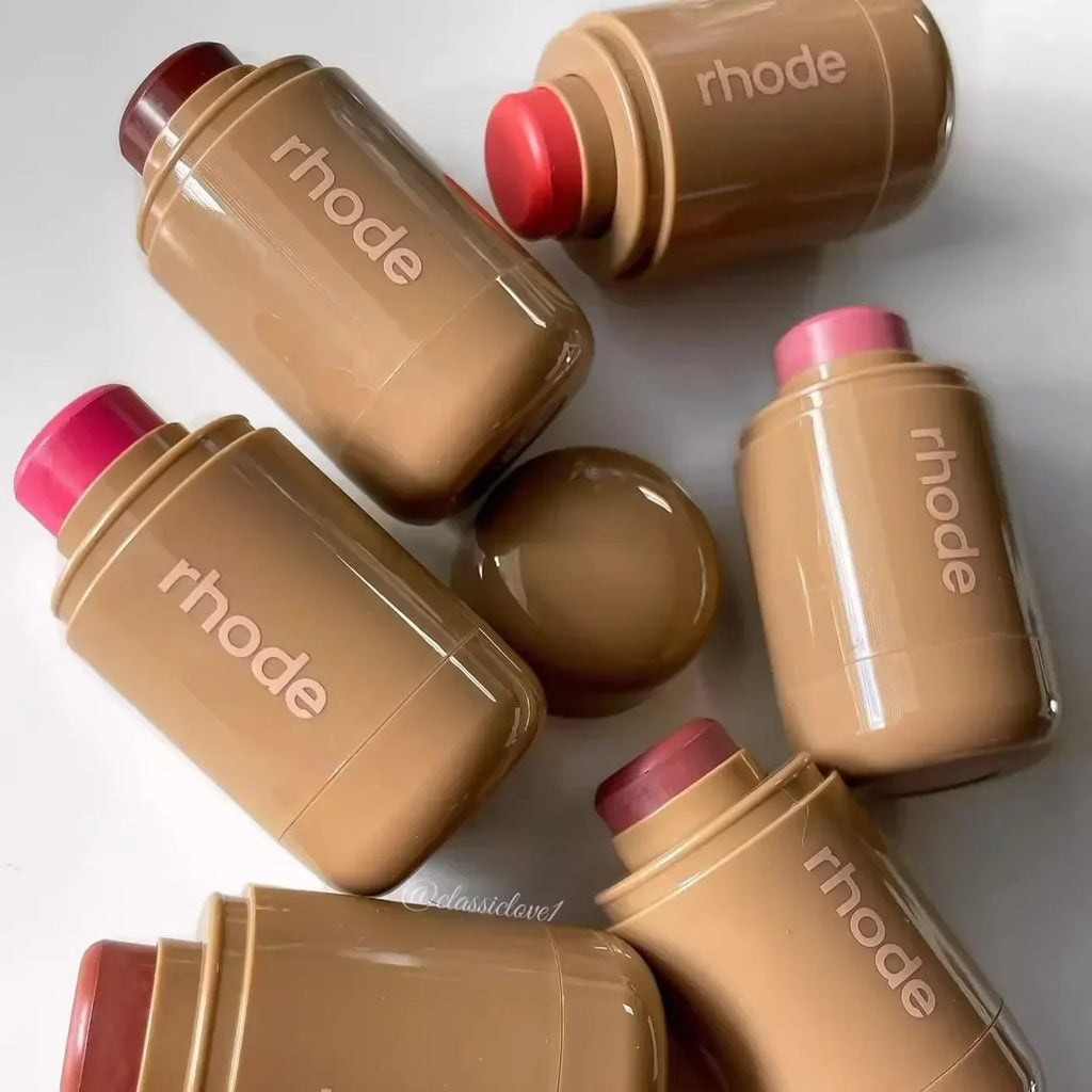 Rhode Pocket Blush LIP Stick Lip And Cheek Hydrating Stick Natural Rouge Powder Blush Cream Lipstick Cheek Easy To Apply Color