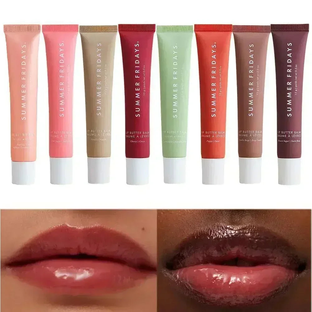 NEW Summer Fridays Mini Lip Gloss Set Vanilla Beige Lip Balm Long Lasting Moisturizing Smooth Soft Tube Makeup Lip Care Suit