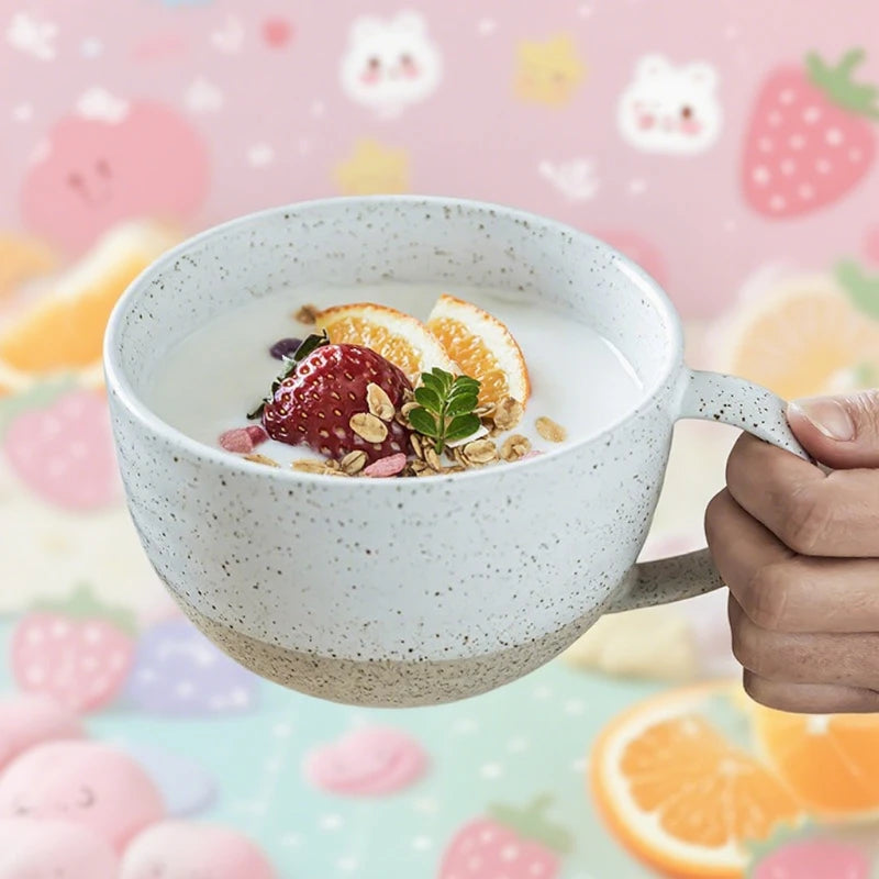 600ml High-value household breakfast cup milk cup large capacity cup wholesale Japanese retro ceramic mug large cup coffee cup