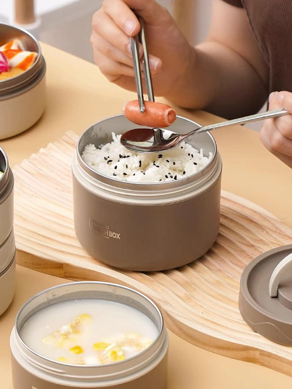 3pcs microwave portable insulated food container lunch box stainless steel bento box insulated leak proof hot lunch bag set