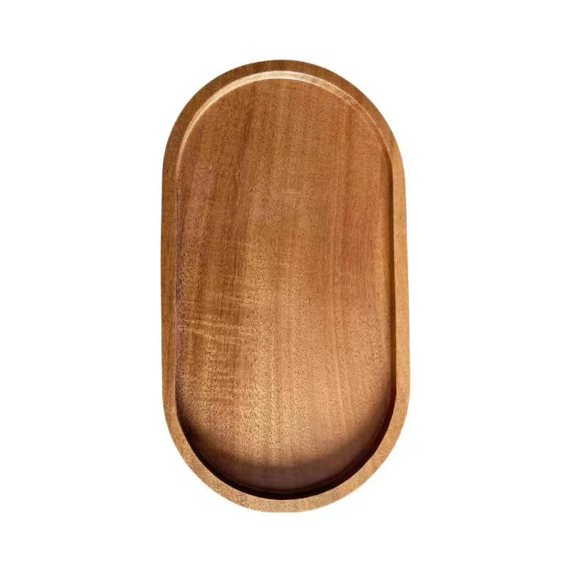 Tableware Solid Wood Food Tray Round Rectangle Dessert Plate Japanese-style Wooden Snack Fruit Tea Saucer Pallet Bread Board