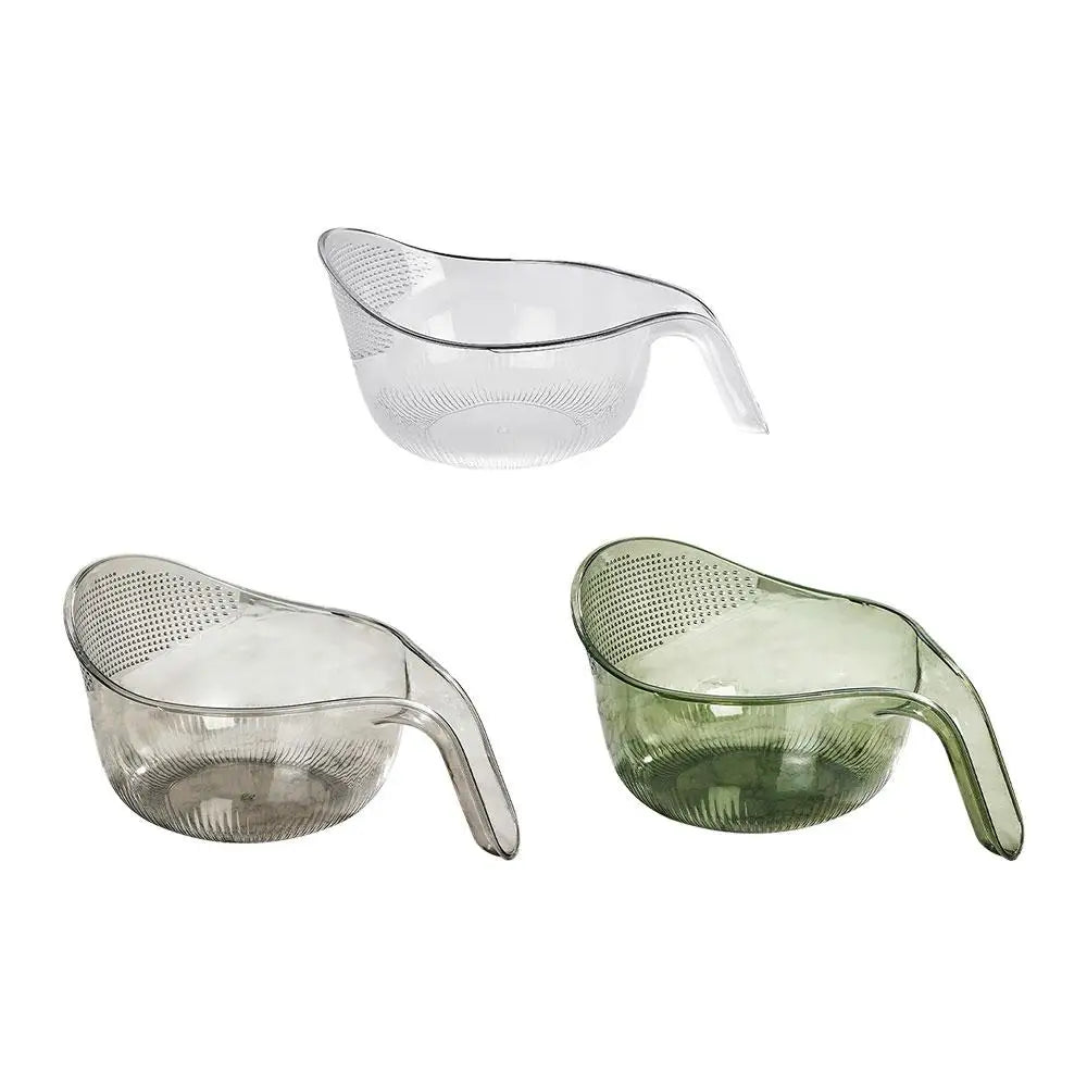 Rice Washing Bowl Plastic Colander Sieve Vegetable Drainer Basket Kitchen Tools Food Beans Sieve Fruit Drainer