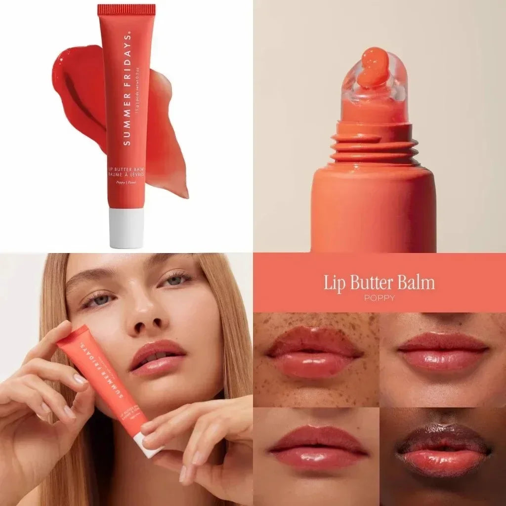 NEW Summer Fridays Mini Lip Gloss Set Vanilla Beige Lip Balm Long Lasting Moisturizing Smooth Soft Tube Makeup Lip Care Suit