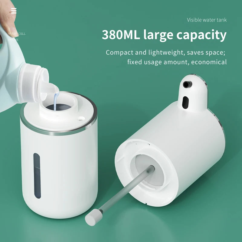 380ML Rechargeable Electric 4 Levels Adjustable Automatic Sensor Soap Dispenser Intelligent Hand Sanitizer Pump Washing Machine