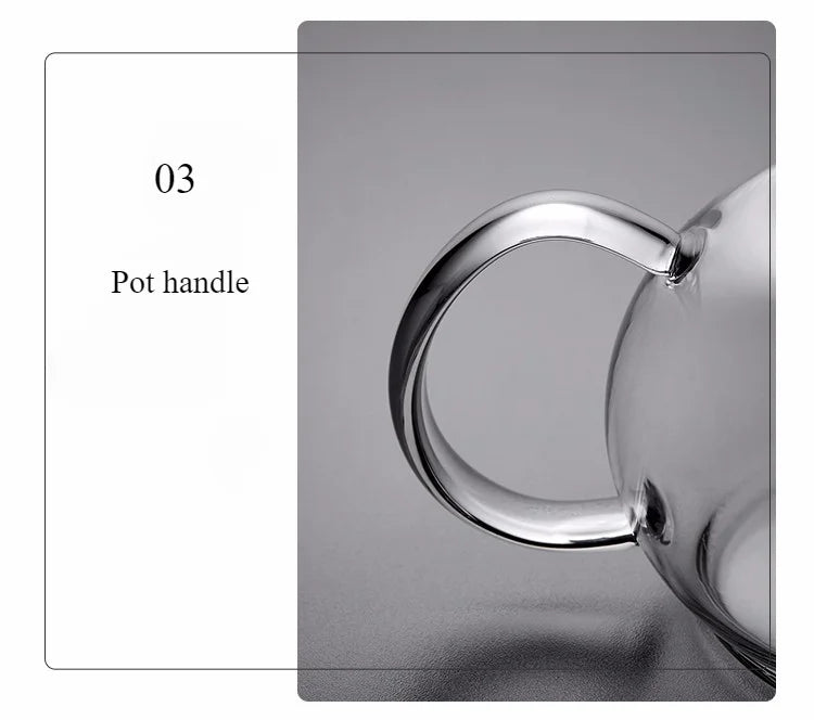 400ml/1000ml Heat-resistant Glass Tea Pot Flower Kettle Kung Fu Teawear Set Tea Strainer Infuser Puer Oolong Barley Pot Teaware