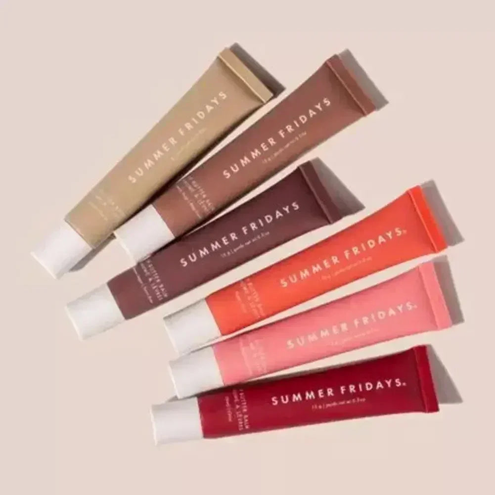 NEW Summer Fridays Mini Lip Gloss Set Vanilla Beige Lip Balm Long Lasting Moisturizing Smooth Soft Tube Makeup Lip Care Suit