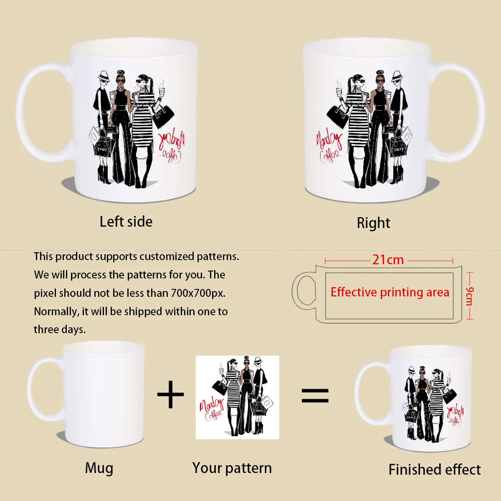 "E = MC2" Energy = Milk × Coffee ² - Fun Coffee Ceramic Cup, Unique Creative Gifts for Friends, Birthday Gifts