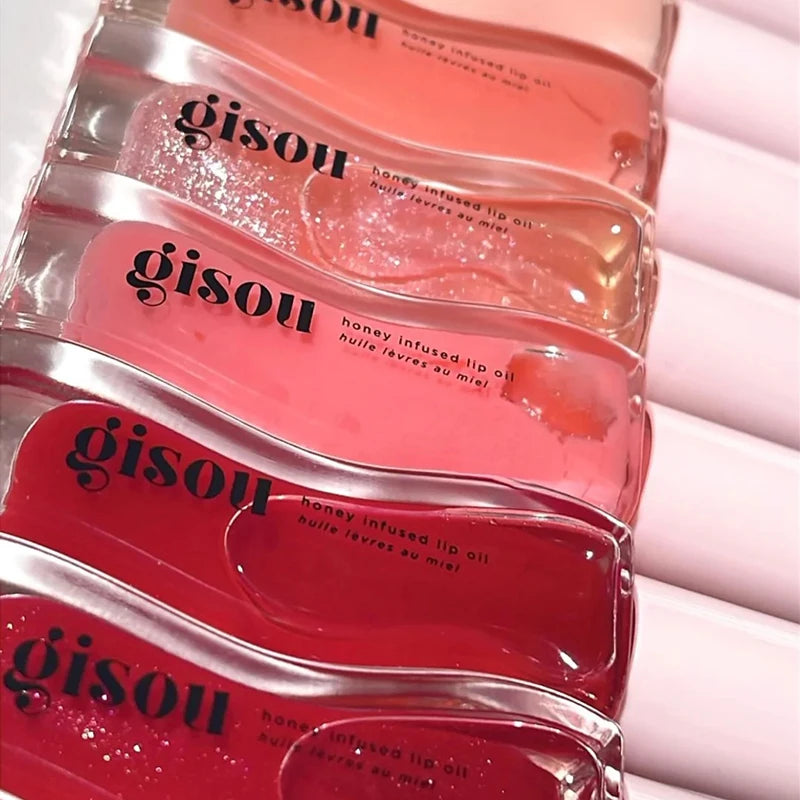 INS Gisou New Color Lasting Moisturizing Lip Balm Raspberry Swirl Sticky Toffee For Lips Plumping Exfoliating Gloss Oil Care