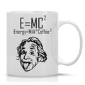 "E = MC2" Energy = Milk × Coffee ² - Fun Coffee Ceramic Cup, Unique Creative Gifts for Friends, Birthday Gifts