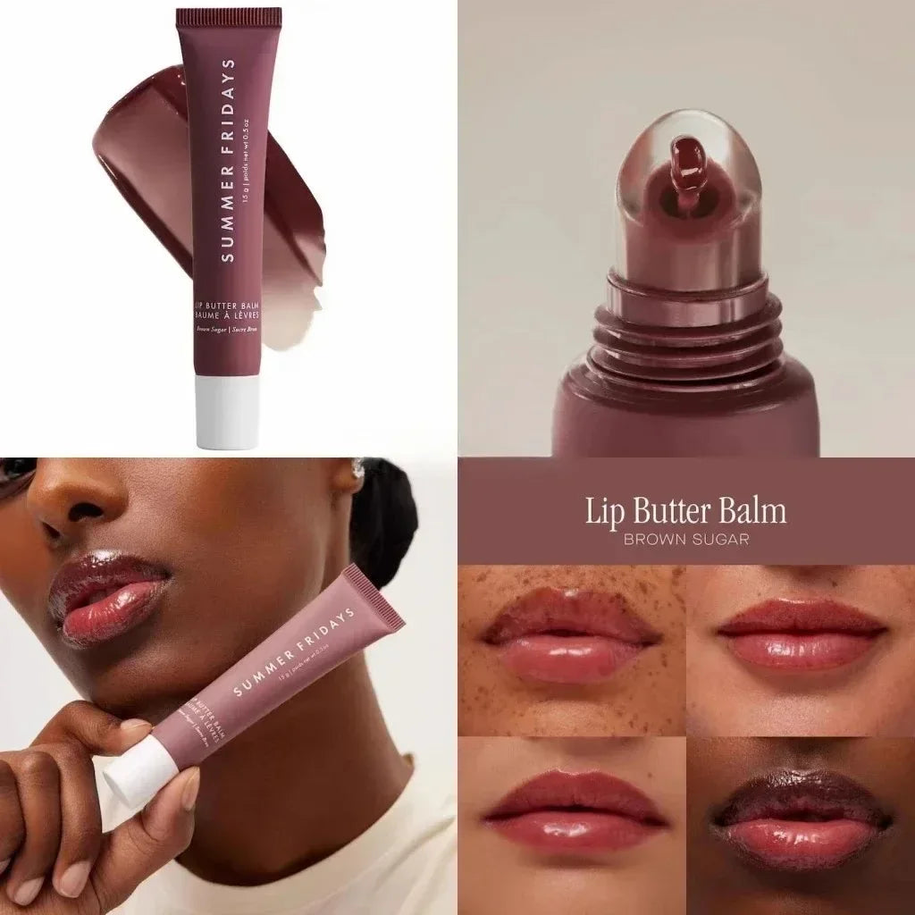 NEW Summer Fridays Mini Lip Gloss Set Vanilla Beige Lip Balm Long Lasting Moisturizing Smooth Soft Tube Makeup Lip Care Suit