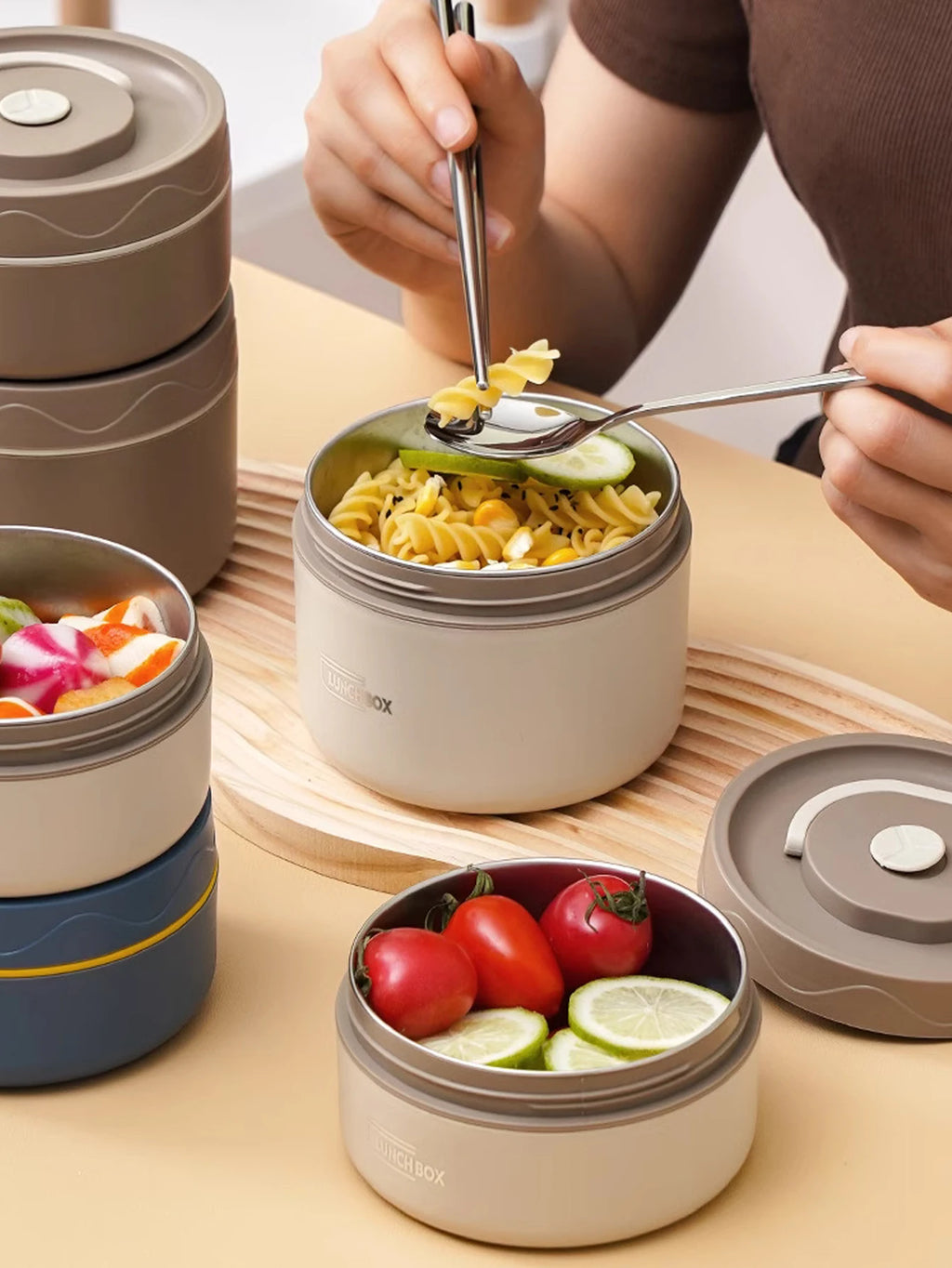 3pcs microwave portable insulated food container lunch box stainless steel bento box insulated leak proof hot lunch bag set