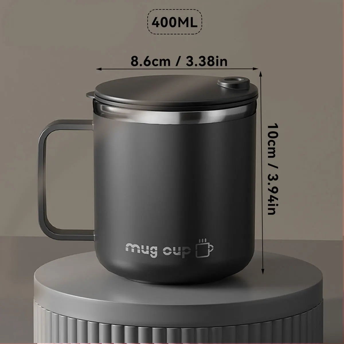 400ML Insulated Coffee Mug With Lid 304 Stainless Steel Double Wall Water Cup Sealed Milk Coffee Cup Student Adult Drinkware
