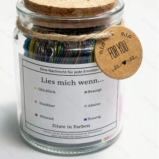 Bible Verses in A Jar, God's Word Storage Jar ,Colorful Bible Verses Gratitude & Blessings Christian ,With Gift Box