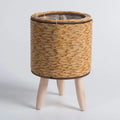 Fashion Rattan Woven Flower Pot Creative Flower Planters With Removable Legs Durable Hand Wove Plant Stand