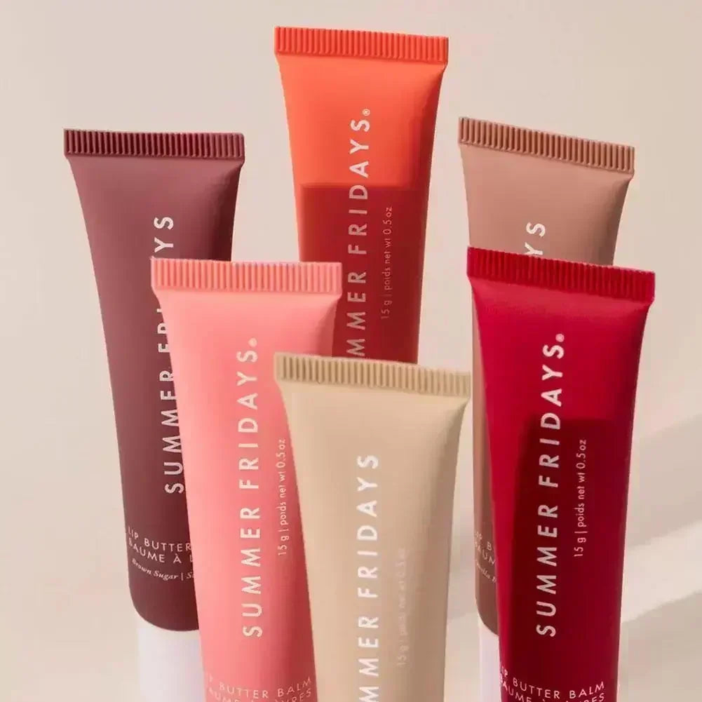 NEW Summer Fridays Mini Lip Gloss Set Vanilla Beige Lip Balm Long Lasting Moisturizing Smooth Soft Tube Makeup Lip Care Suit