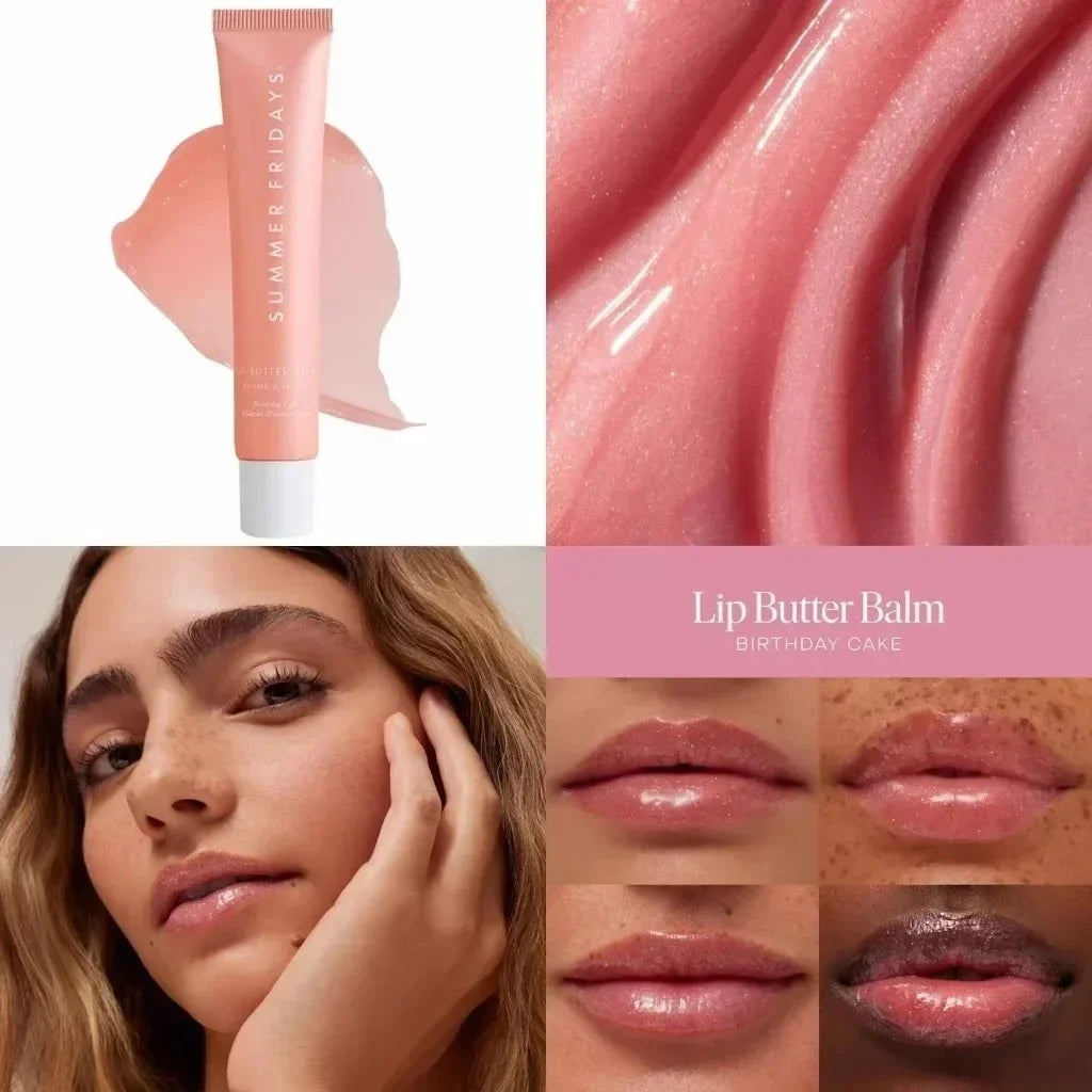 NEW Summer Fridays Mini Lip Gloss Set Vanilla Beige Lip Balm Long Lasting Moisturizing Smooth Soft Tube Makeup Lip Care Suit