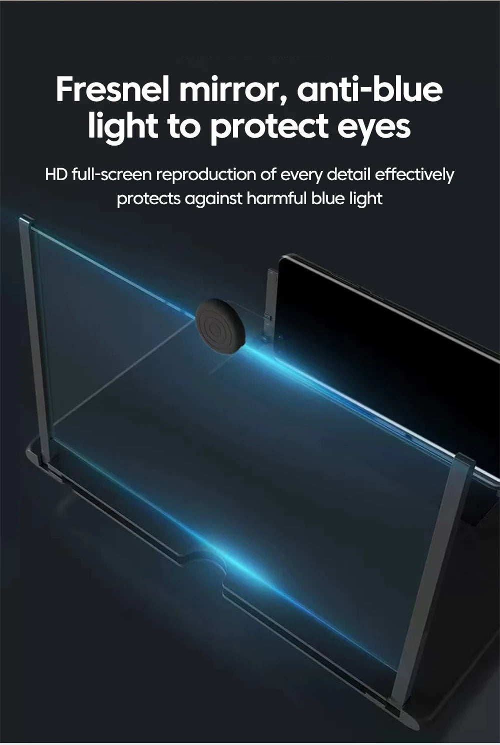 12/10Inch Cell Phone Screen Amplifier Mobile Phone Holder Mobile Phone HD Portable Phone Screen Video Magnifier Stand Bracket