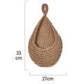 Handwoven Hanging Wall Fruit Vegetable Basket Organizer Container Decor for Kitchen Garden Mount Wall Plant Flower Onion Storag