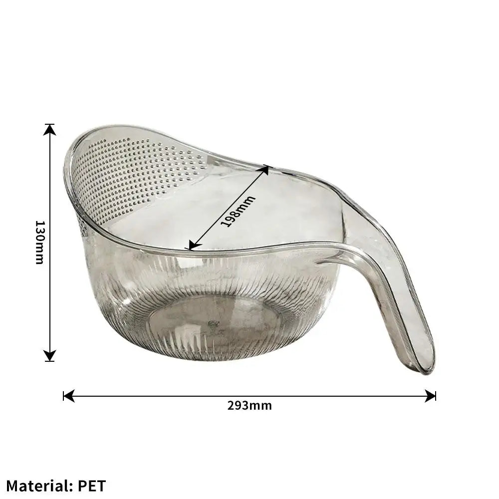 Rice Washing Bowl Plastic Colander Sieve Vegetable Drainer Basket Kitchen Tools Food Beans Sieve Fruit Drainer