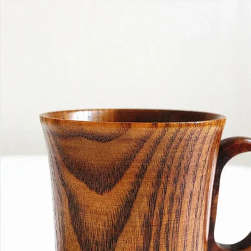400ML Handmade Wood Cup Wooden Coffee Beer Mugs Breakfast Beer Milk Drinkware Tea Cup Home Decoration