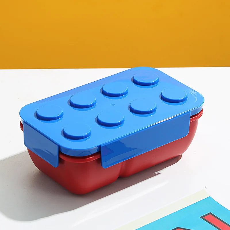 Creative Sealed Lunch Box Color Building Blocks Bento Box For Children's Student Portable Outdoor Picnic Fruit Salad Box