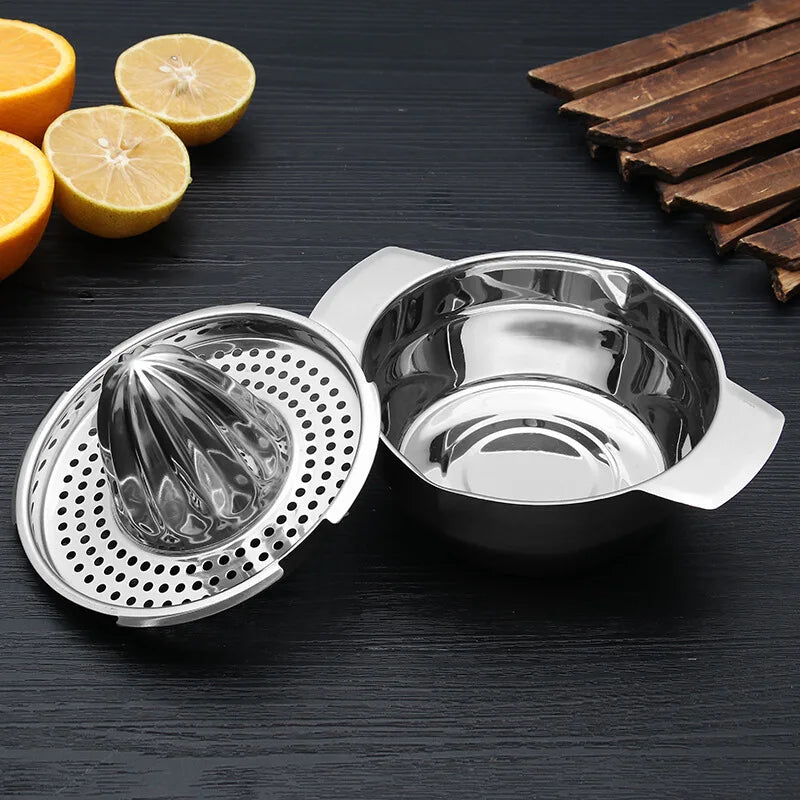 Portable Lemon Orange Manual Fruit Juicer 304 Stainless Steel Kitchen Accessories Tools Citrus Raw Hand Pressed Juice Maker