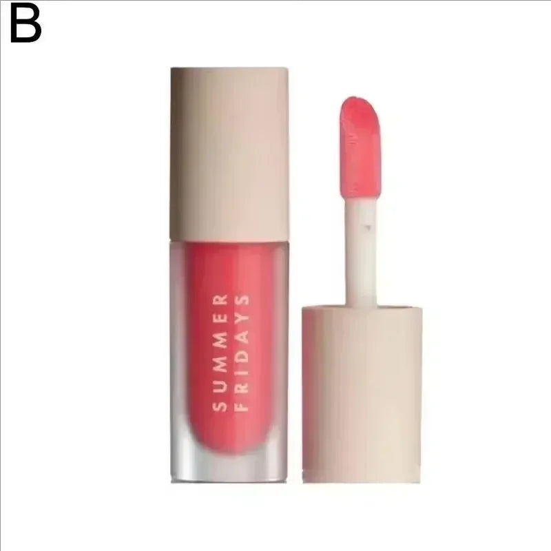 NEW Summer Fridays Mini Lip Gloss Set Vanilla Beige Lip Balm Long Lasting Moisturizing Smooth Soft Tube Makeup Lip Care Suit