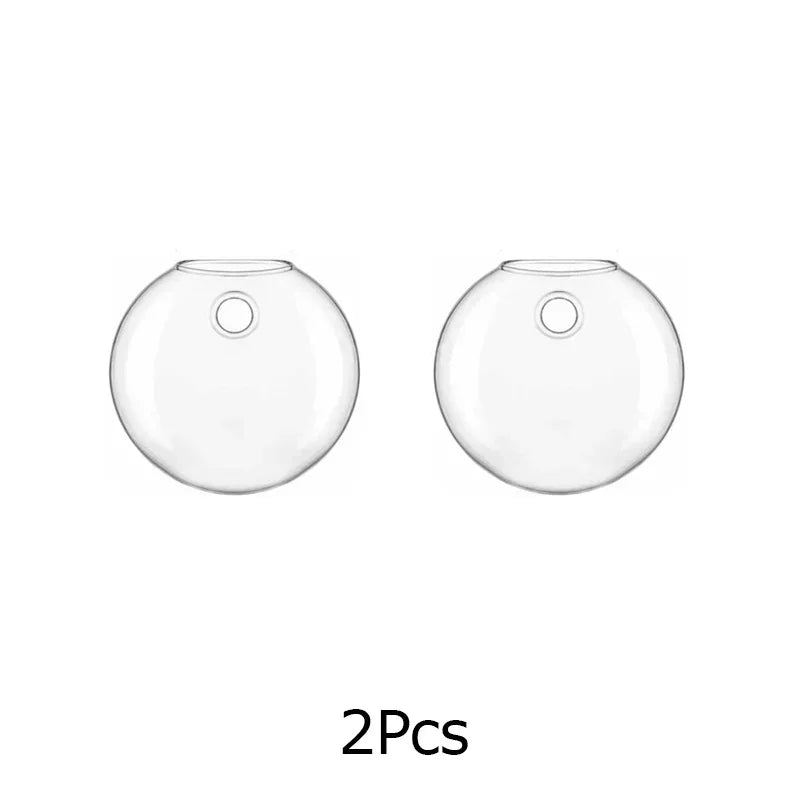 2/4/6 Pack Wall Hanging Glass Terrarium - Self-Watering Hydroponic Planter for Home Office Decor, Handmade Round Crystal Vase