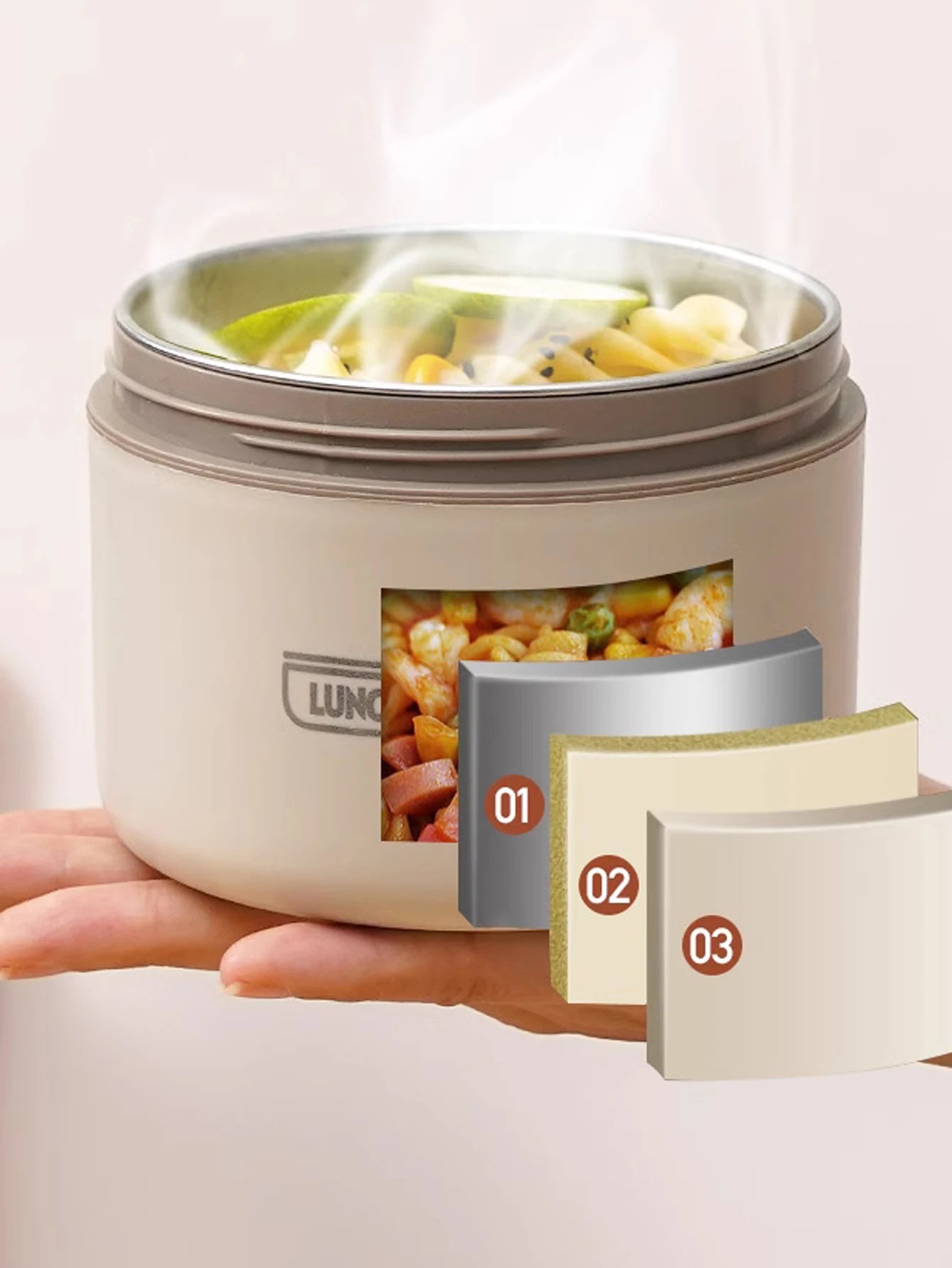 3pcs microwave portable insulated food container lunch box stainless steel bento box insulated leak proof hot lunch bag set