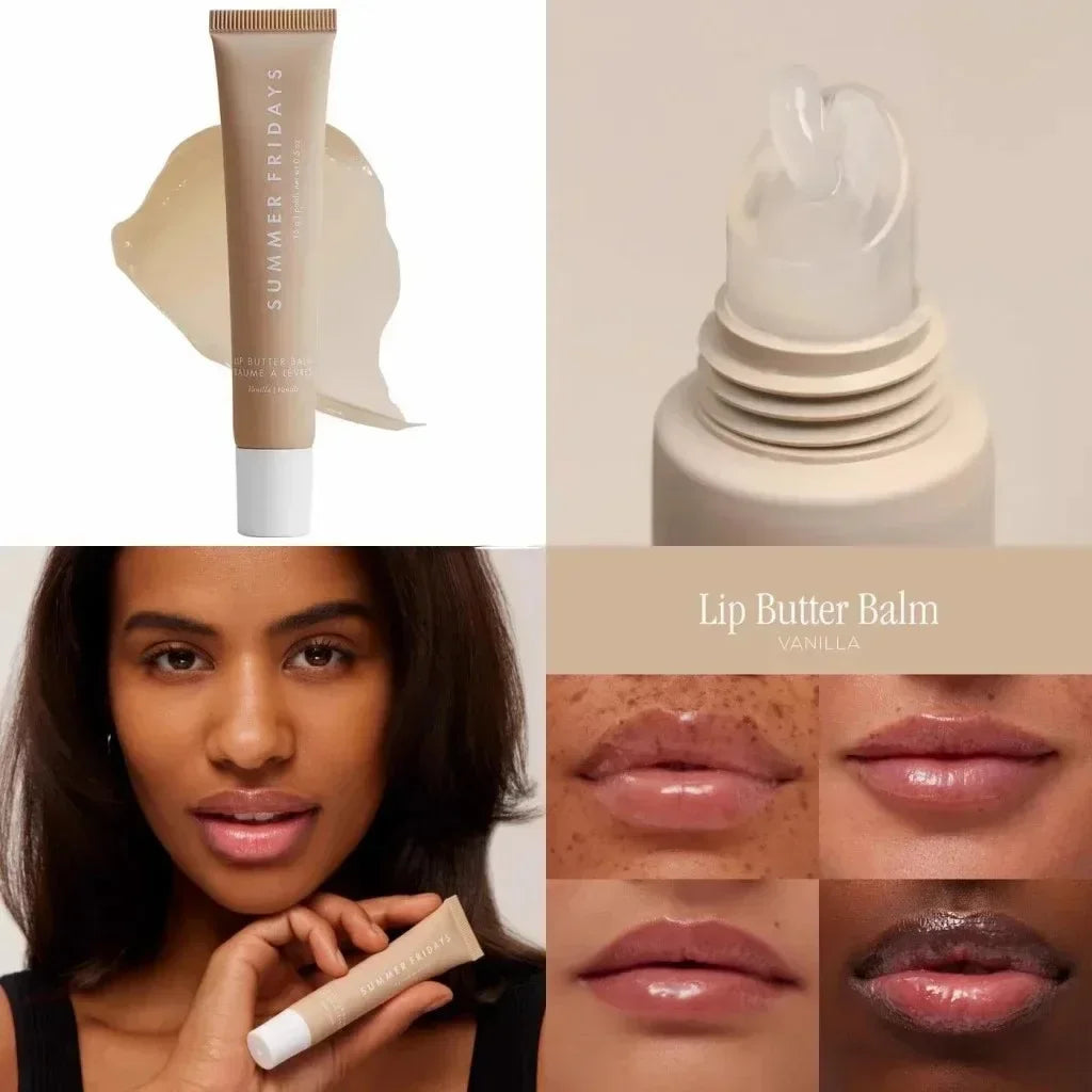 NEW Summer Fridays Mini Lip Gloss Set Vanilla Beige Lip Balm Long Lasting Moisturizing Smooth Soft Tube Makeup Lip Care Suit