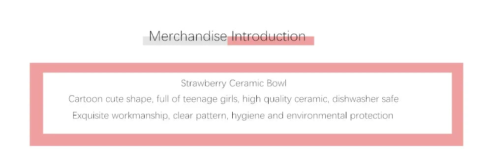 Strawberry Ramen Bowls and Spoons Creative Ceramics Anti-scald Instant Noodle Bowl Cute Strawberry Bowl Pretty Bowl