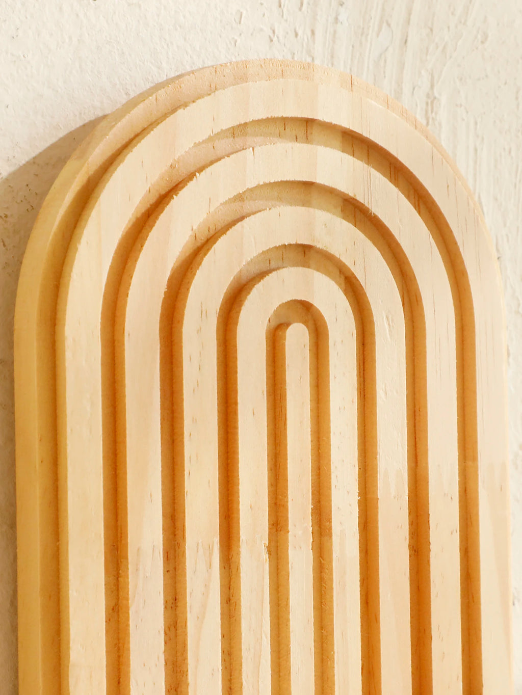 1Pc Boho Style Wooden Wall Shelves - Geometric Wall Mounted Shelves, Natural Wood Finish, Modern Home Decor, Plant Decorative