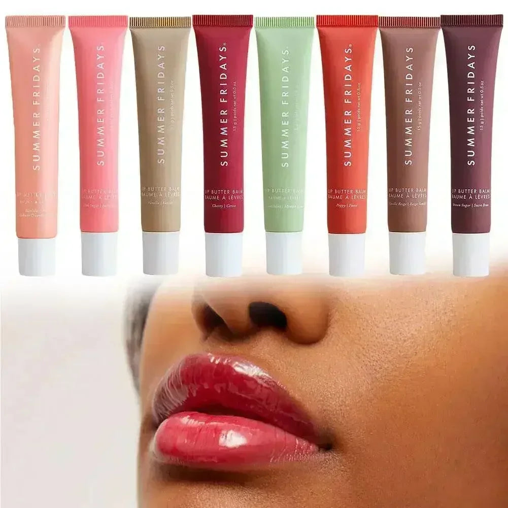 NEW Summer Fridays Mini Lip Gloss Set Vanilla Beige Lip Balm Long Lasting Moisturizing Smooth Soft Tube Makeup Lip Care Suit