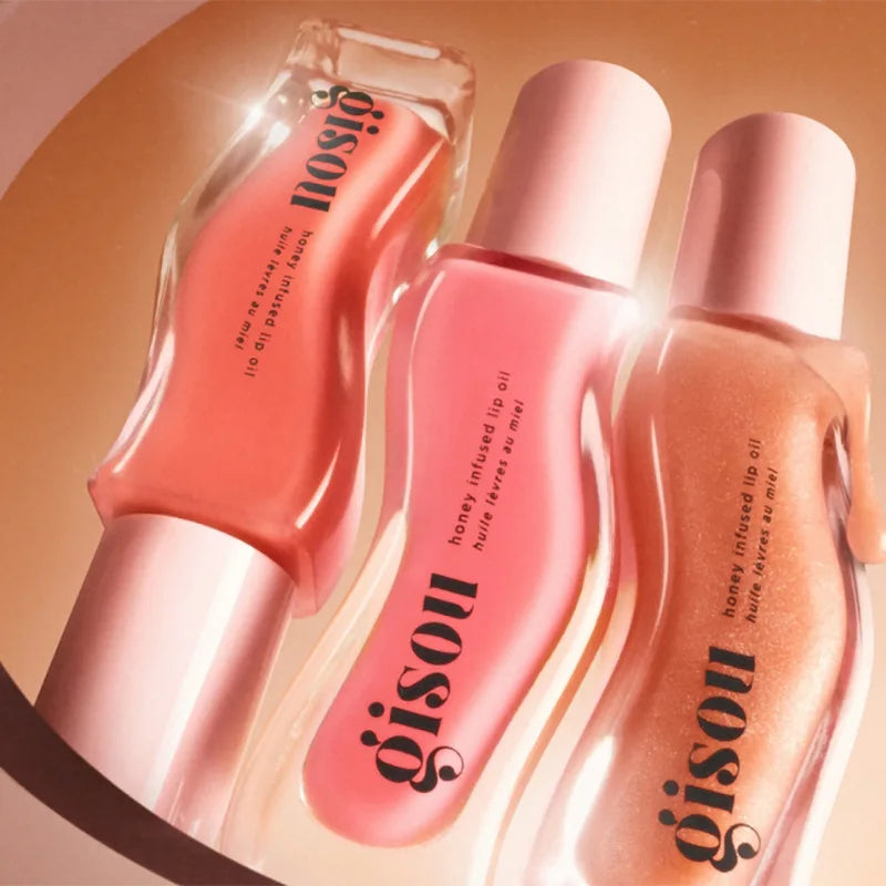 INS Gisou New Color Lasting Moisturizing Lip Balm Raspberry Swirl Sticky Toffee For Lips Plumping Exfoliating Gloss Oil Care