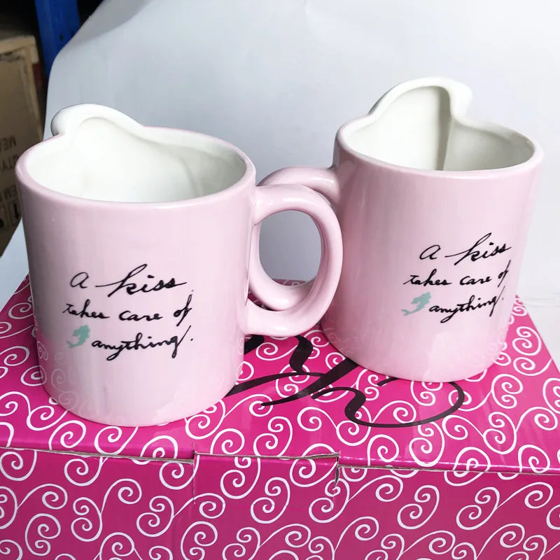 Disney 2 pieces Princess Couple Mug Mermaid Ceramic Mug Beauty Beast Ceramic Mug Double Snow White Coffee Gifts Couple Mugs