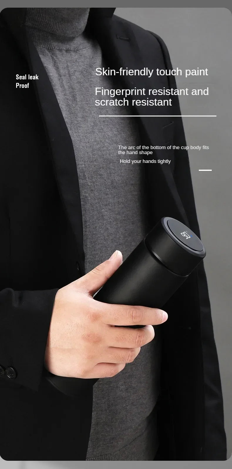 500ML Stainless Steel Thermos Cup with Separator 316 Smart Cup High Value Gift Cup Coffee Cup Father's Gift Cold Cup To Business