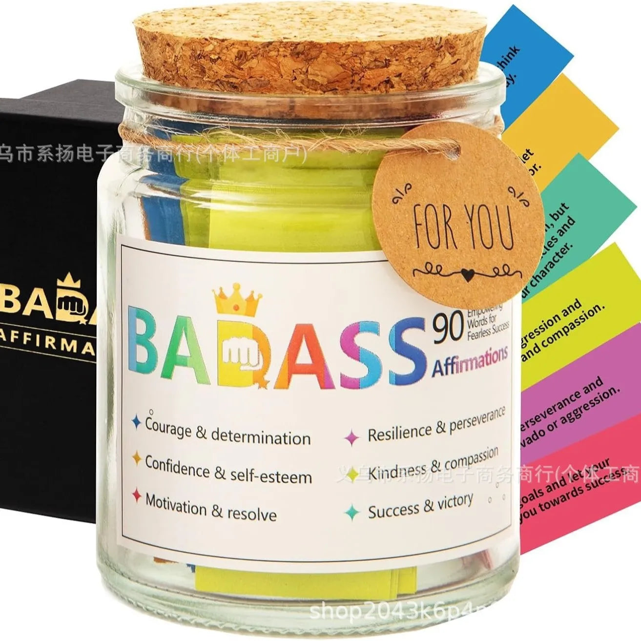 Bible Verses in A Jar, God's Word Storage Jar ,Colorful Bible Verses Gratitude & Blessings Christian ,With Gift Box