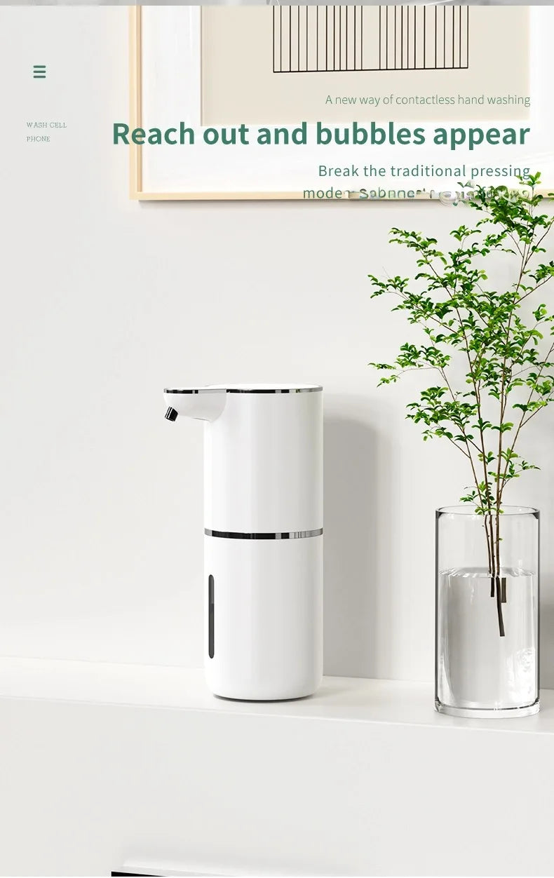 380ML Rechargeable Electric 4 Levels Adjustable Automatic Sensor Soap Dispenser Intelligent Hand Sanitizer Pump Washing Machine