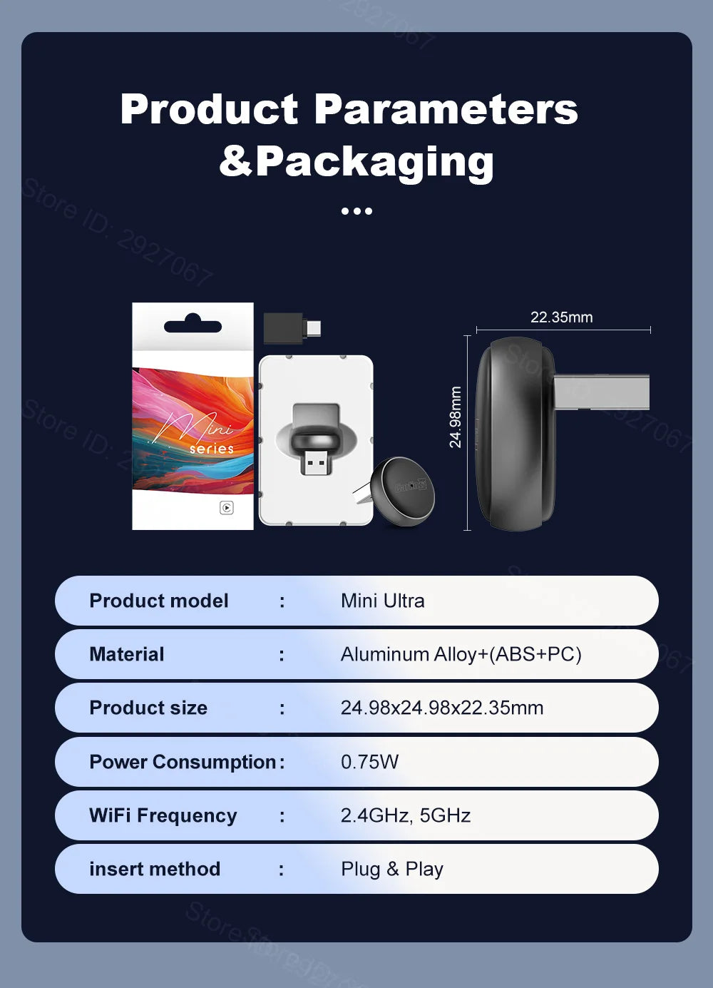 CarlinKit Wireless CarPlay Box Mini Ultra 3 Wired To Wireless CarPlay Adapter USB Plug and Play Wifi Bluetooth Fast Auto Connect