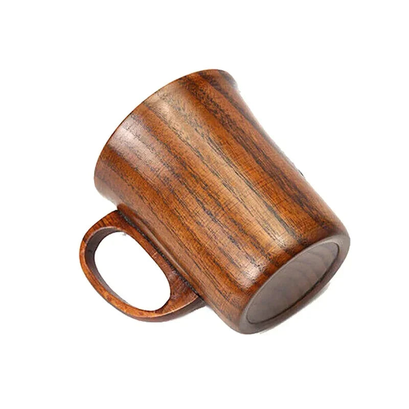 400ML Handmade Wood Cup Wooden Coffee Beer Mugs Breakfast Beer Milk Drinkware Tea Cup Home Decoration