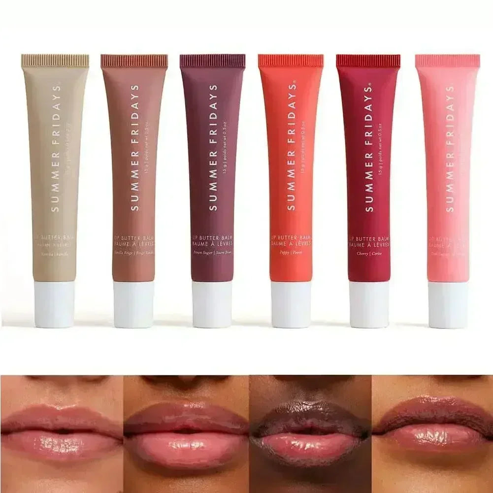NEW Summer Fridays Mini Lip Gloss Set Vanilla Beige Lip Balm Long Lasting Moisturizing Smooth Soft Tube Makeup Lip Care Suit