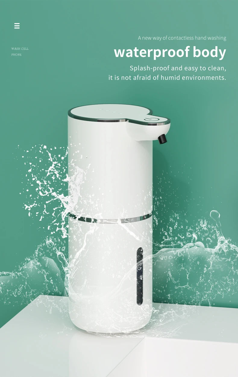 380ML Rechargeable Electric 4 Levels Adjustable Automatic Sensor Soap Dispenser Intelligent Hand Sanitizer Pump Washing Machine