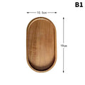 Tableware Solid Wood Food Tray Round Rectangle Dessert Plate Japanese-style Wooden Snack Fruit Tea Saucer Pallet Bread Board