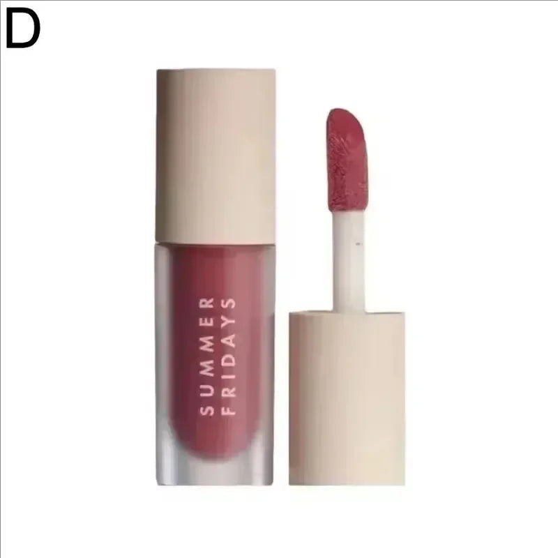 NEW Summer Fridays Mini Lip Gloss Set Vanilla Beige Lip Balm Long Lasting Moisturizing Smooth Soft Tube Makeup Lip Care Suit