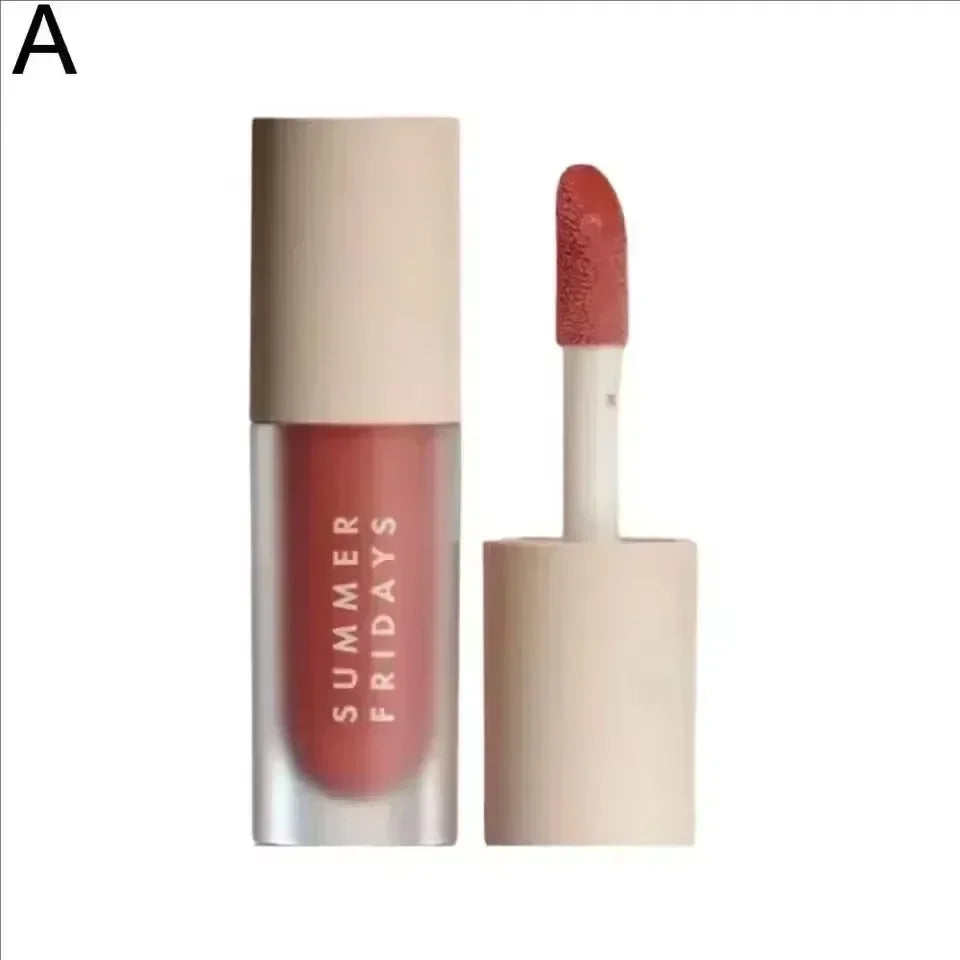 NEW Summer Fridays Mini Lip Gloss Set Vanilla Beige Lip Balm Long Lasting Moisturizing Smooth Soft Tube Makeup Lip Care Suit